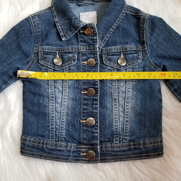 1989 Place Girl's Blue Jeans Jacket, SIZE XS/TP 4. - Picture 12 of 13
